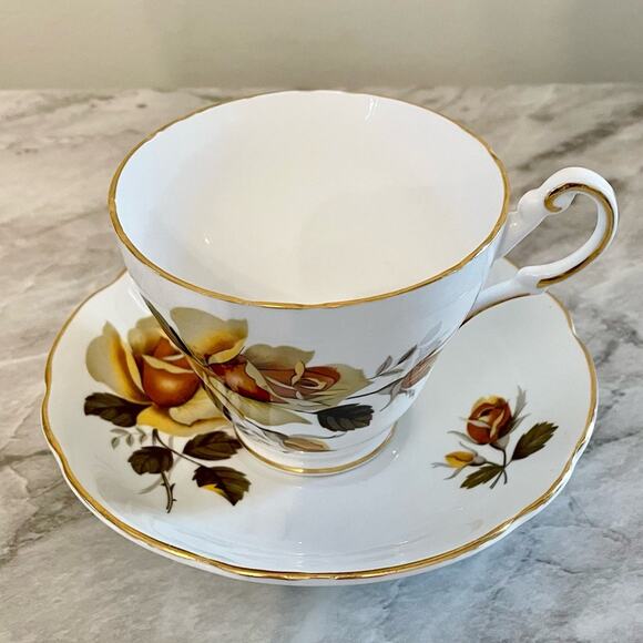 Vintage Teacup/Saucer Yellow Rose Regency English Bone China | Circa 1950 - Picture 1 of 9